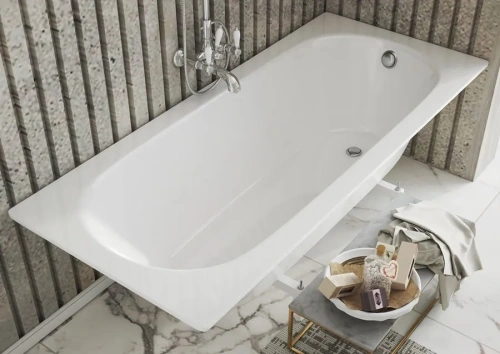 Ванна из литьевго мрамора Taliente Orta Stretto OR17070Stretto 170х70 пристенная прямоугольная без ножек и каркаса - фото 2