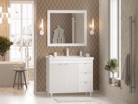 Тумба под раковину Misty Аврора П-Авр-06100-0143Я 100х50 напольная цвет белый