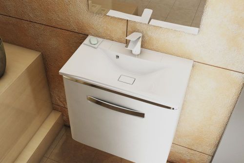 Раковина из искусственного камня Uperwood Elen 291120417 60х40 полувстраиваемая цвет белый - фото 5