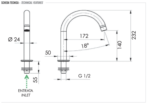 Излив Remer 67N на борт ванны хром - фото 2
