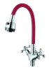 Смеситель для кухни D-Lin D153810-4T на мойку хром/красный