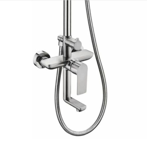 Душевая стойка Haiba HB24807 настенная цвет нержавеющая сталь - фото 4