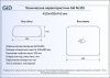 Раковина керамическая Gid 52226 50х40 накладная цвет черный/красный без отверстий под смеситель