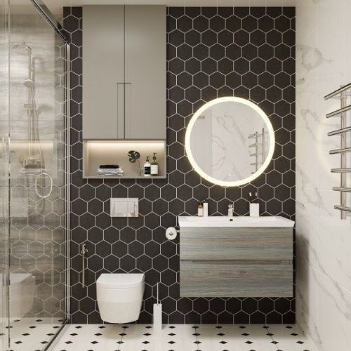 Зеркало с подсветкой Art&Max BOLZANO AM-Boz-780-DS-C 80х80 подвесное