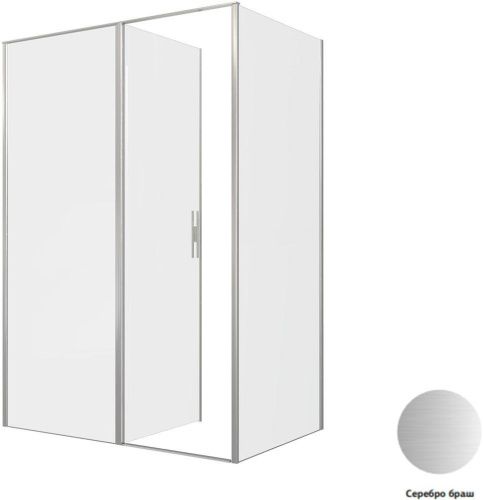 Душевой уголок Allen Brau Priority 3.31035.BA + 3.31044.BA 140х90 стекло прозрачное профиль серебро без поддона - фото 3