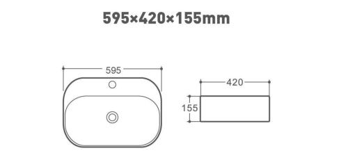 Раковина керамическая Art&Max AM1630-A 60х40 накладная цвет белый - фото 2