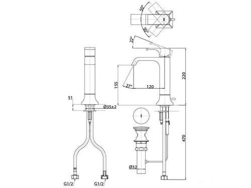 Смеситель Toto TLG08303R на раковину хром - фото 2