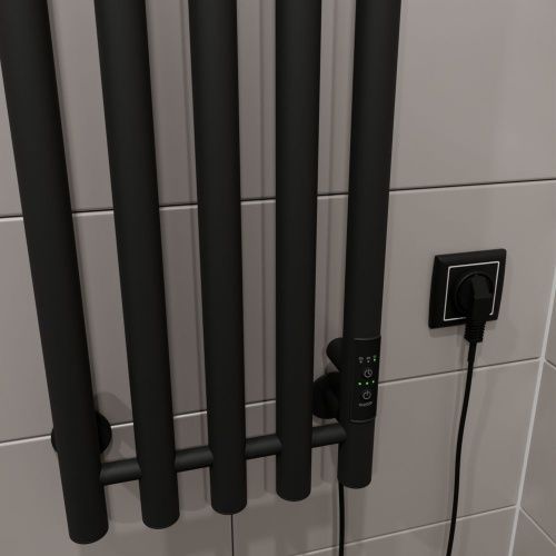 Полотенцесушитель электрический Altasan АргоЛюкс АргоЛюкс12027ЧМ 25х120 черный - фото 4