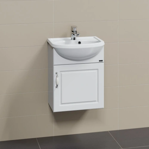 Тумба под раковину СанТа Верона 700196 50х30 подвесная цвет белый - фото 3