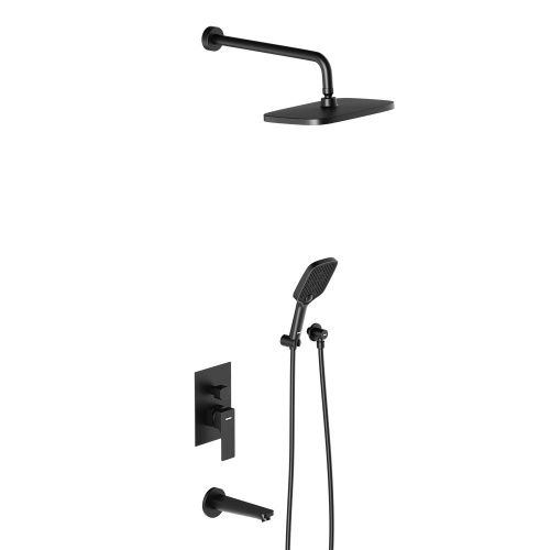 Душевая система Damixa Gala 953510300 встраиваемая в стену цвет черный - фото 2