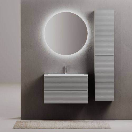 Тумба под раковину Sancos FOLK FL80ES 80х40 подвесная цвет серый - фото 2