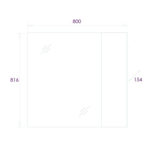 Зеркало-шкаф Onika Алеста 208095 80х80 подвесной цвет белый/бежевый - фото 3