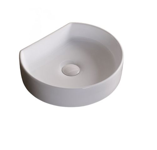 Раковина из сантехнического фарфора Cerutti SPA CR7088 40х40 накладная цвет белый без отверстий под смеситель - фото 3