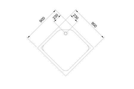 Душевой поддон акриловый Royal Bath HP RB90HP 90х90 белый с ножками