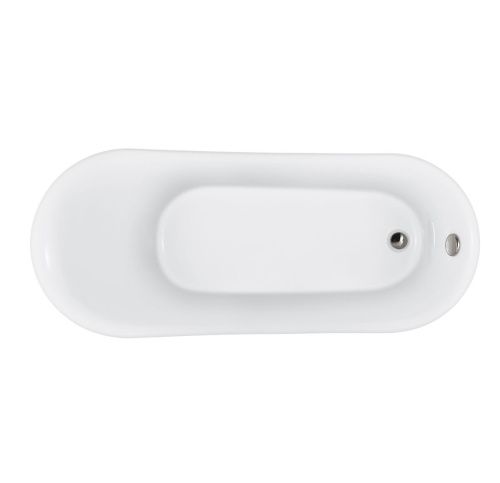 Ванна акриловая Grossman Retro GR-1002 160х70 отдельностоящая овальная с ножками - фото 3