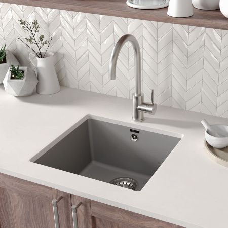 Кухонная мойка LeMark Sinara 440-u 9910070 45х40 цвет белый поверхность матовая