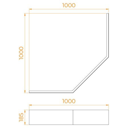 Экран фронтальный для поддона RGW 16230513-10