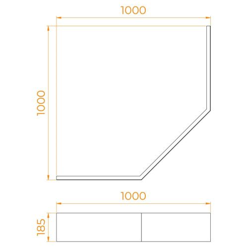Экран фронтальный для поддона RGW 16230513-10 - фото 2