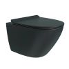 Унитаз подвесной Teymi Lina T40114 черный с сиденьем микролифт безободковый смыв торнадо