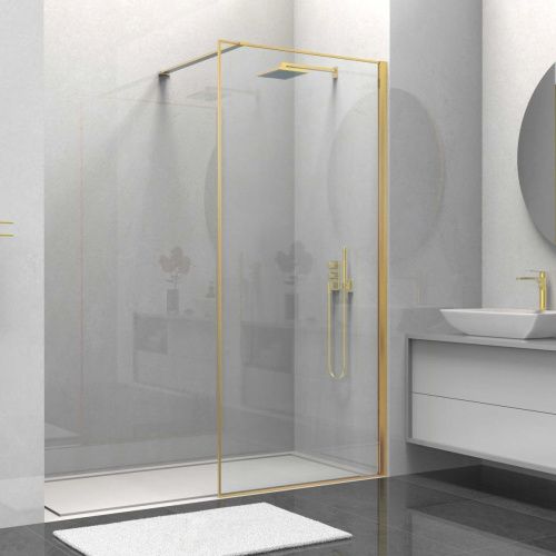 Душевая перегородка Vincea Walk in HS VSW-1HS900CLG 90х200 стекло прозрачное профиль золото