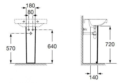 Пьедестал для раковины Roca Debba 733799000Y - фото 4