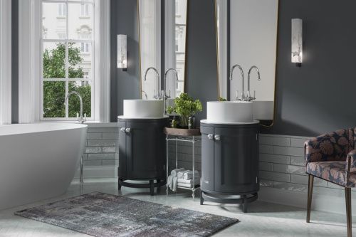 Раковина из искусственного камня Holbi VEGA 2.02.022.44.4 40х40 накладная цвет серый - фото 3