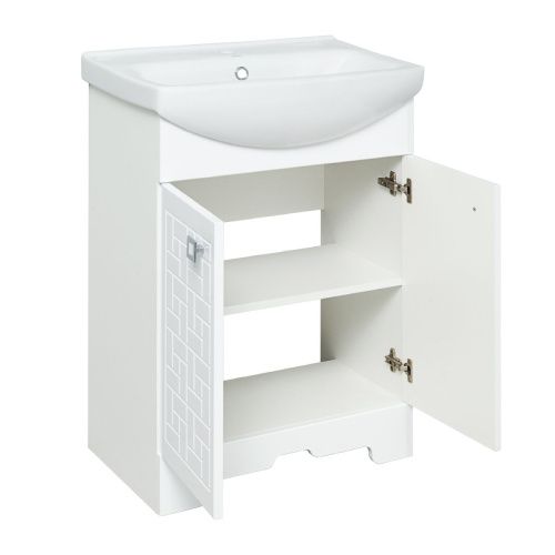 Тумба под раковину Runo АВИЛА 00000001045 60х30 напольная цвет белый - фото 2