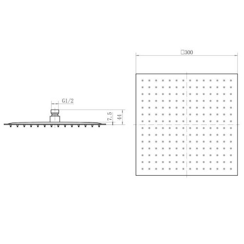 Верхний душ Fashun A059 хром - фото 3