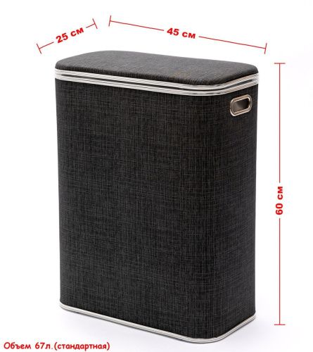 Корзина для белья Geralis Вamboo Gray BBH-B - фото 2