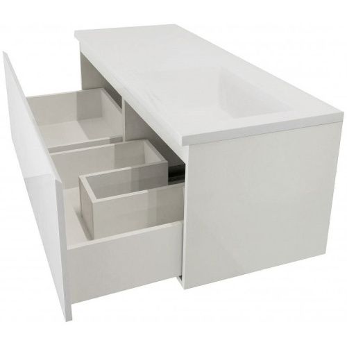 Тумба с раковиной Эстет Dallas Luxe 120 ФР-00001931 120х50 подвесная цвет белый - фото 3