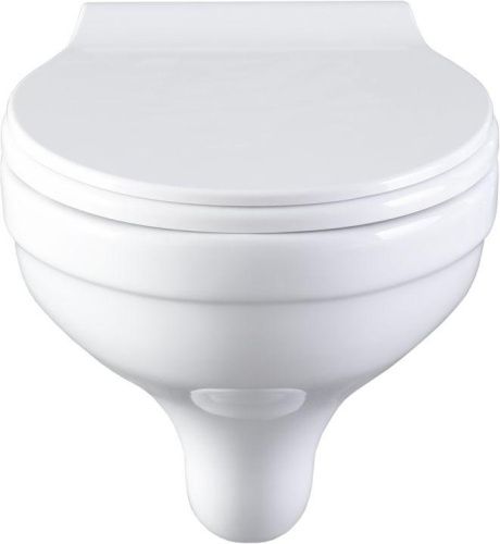 Чаша унитаза подвесная Logan 00302576 цвет белый без сиденья безободковая каскадный смыв - фото 3