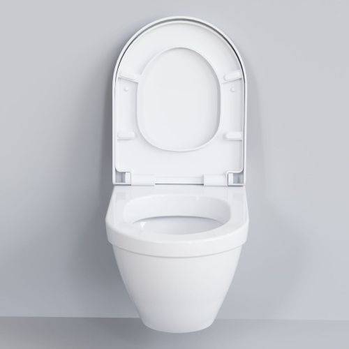 Унитаз подвесной Ambassador Nord 133T20001-132T20001 белый с сиденьем микролифт - фото 5