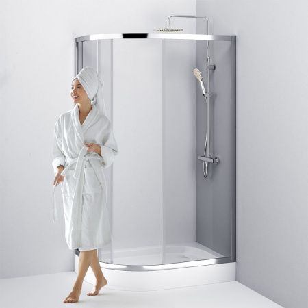 Душевой уголок Am.Pm Like W83G-302U120CT64 120х80 стекло прозрачное профиль хром без поддона