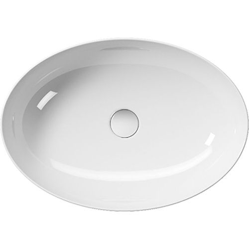 Раковина из сантехнического фаянса GSI Pura 884211_УЦ/2 60х40 накладная цвет белый - фото 2