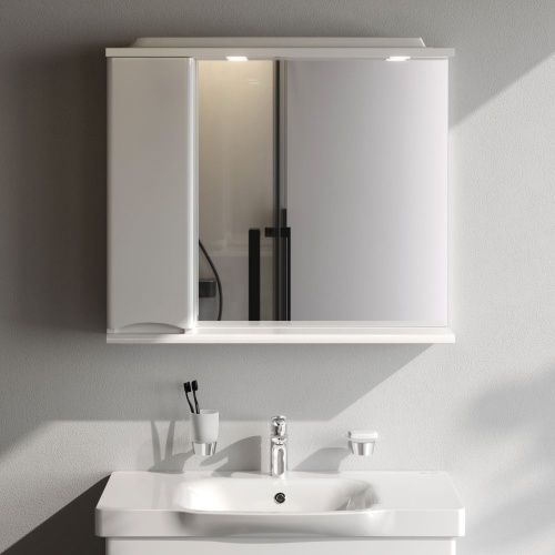 Зеркало-шкаф Am.Pm Like M80MPL0801WG 80х80 подвесной цвет белый