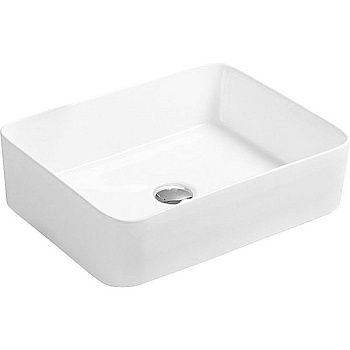 Раковина из сантехнического фаянса Jorno 0085176 50 см накладная цвет белый
