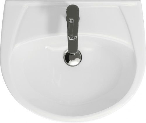 Раковина из сантехнического фарфора Onika Erica UM-ERI55/1 60х50 накладная цвет белый 1 отверстие под смеситель - фото 3