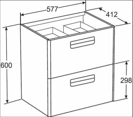 Тумба под раковину Roca The Gap Original ZRU9302742 60х40 подвесная цвет фиолетовый