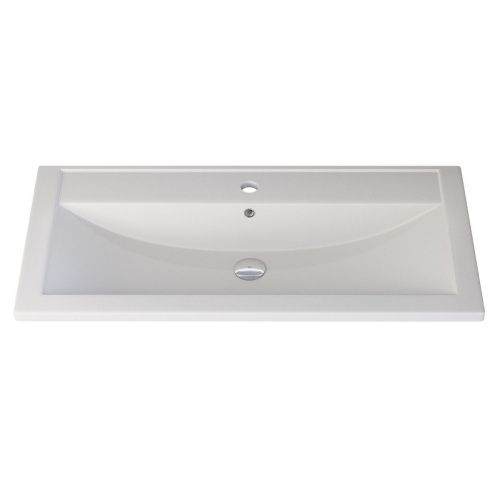 Раковина из искусственного камня Uperwood Foster Quartz 291030040 90х50 полувстраиваемая цвет белый - фото 5