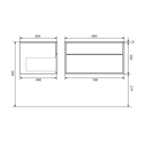 Тумба с раковиной Uperwood Lotus Premium 39340207462 80х50 цвет серый - фото 4