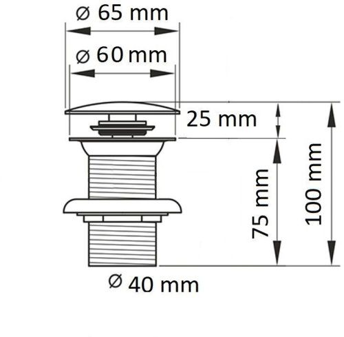 Донный клапан для раковины CeramaLux BB006MB черный - фото 2
