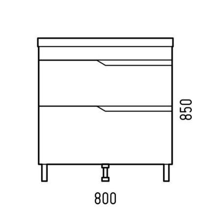 Тумба под раковину Corozo Теона SD-00001512 80х40 напольная цвет белый