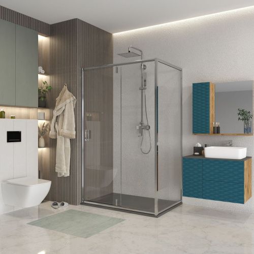 Боковая стенка Niagara Nova NG-A90 90х195 стекло прозрачное профиль хром - фото 2