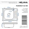 Кухонная мойка Melana 178t L (*10) 60х50 цвет хром поверхность полированная