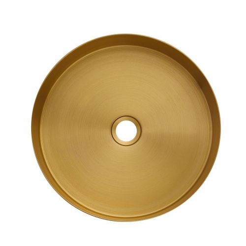 Раковина из нержавеющей стали AltroBagno Costoso AltroBagnoCostoso001005OrSp 40х40 накладная цвет золото - фото 4