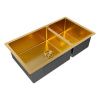 Кухонная мойка Paulmark ALLER 78/2S UNI PM527844-BG 45х40 цвет золото поверхность брашированная
