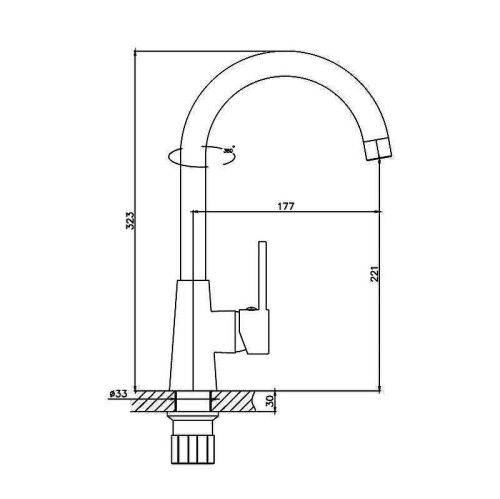 Смеситель для кухни Haiba HB70074 на мойку хром - фото 5