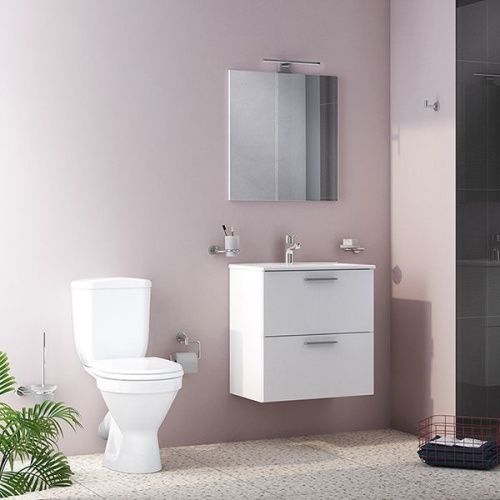 Унитаз напольный с бачком Vitra BLANC 9837B099-7201 белый с сиденьем микролифт каскадный смыв - фото 3