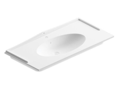 Раковина из сантехнического фаянса Berloni Bagno LAVQAVINCXR57 110 (2DCELAVCXQV106) 110х50 встраиваемая цвет белый