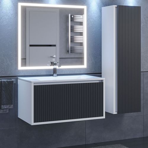 Тумба с раковиной Uperwood Next Premium 3930205166 80х50 цвет серый - фото 2